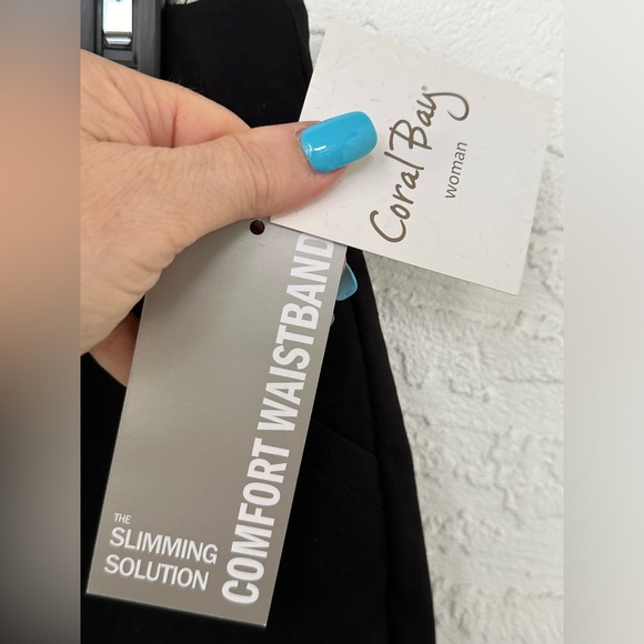 Coral Bay Comfort Waistband Woman Shorts The Slimming Solution Black 16W - Picture 5 of 6